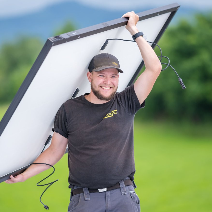 Porträt von Dominic Brander Monteur Photovoltaik